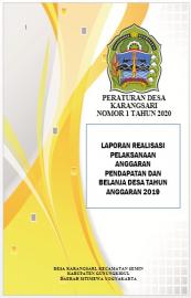 LAPORAN REALISASI PELAKSANAAN ANGGARAN PENDAPATAN DAN BELANJA DESA KARANGSARI TAHUN ANGGARAN 2019